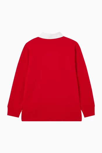 Graphic Rugby Polo T-shirt in Knit