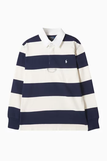 Striped Rugby Shirt in Cotton