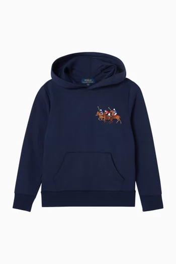 Graphic-embroidered Hoodie in Cotton-knit