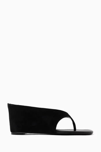 Yaga 85 Wedge Sandals in Leather