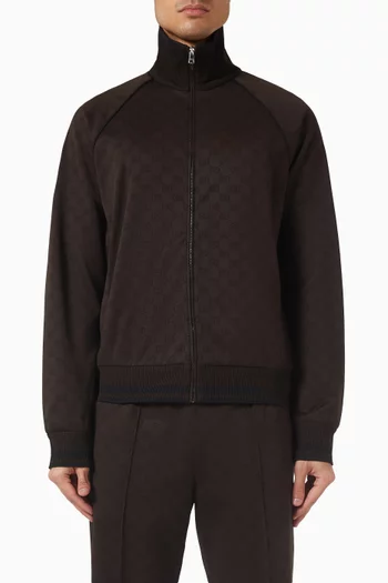 Jacquard Zip Jacket in GG Jersey