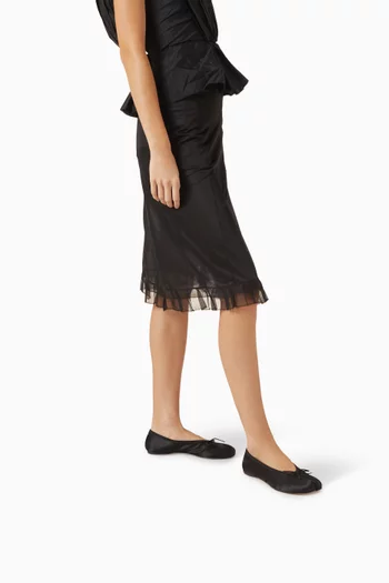 حذاء باليرينا تابي بكعب مسطح ستان