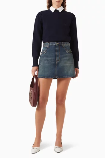 Embroidered Sweatshirt in Cotton