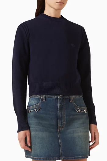 Embroidered Sweatshirt in Cotton