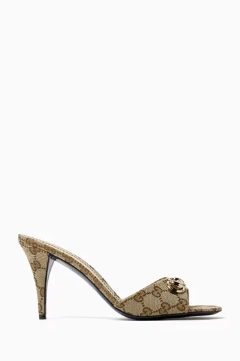 Horsebit 85 Mule Sandals in GG Canvas