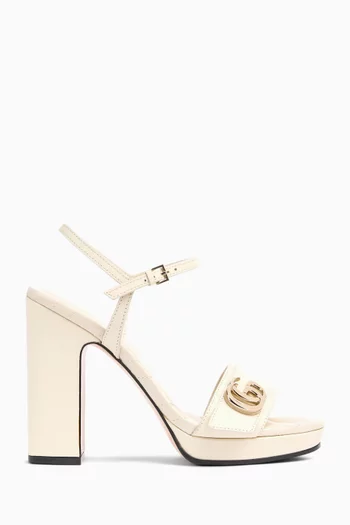 GG 115 Platform Sandals in Leather