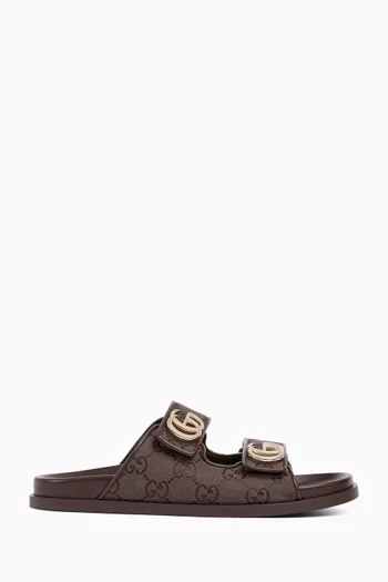 Slide Sandals in GG Canvas