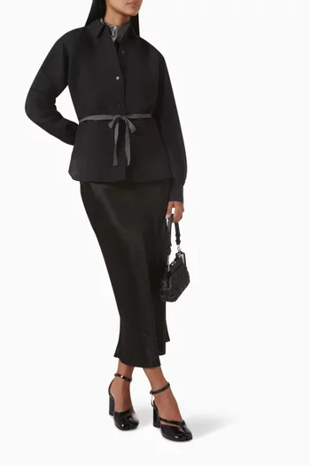 Belted Shirt in Silk Blend