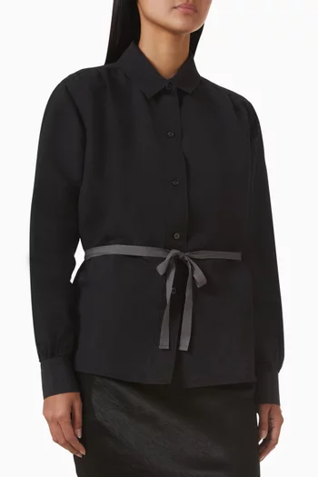 Belted Shirt in Silk Blend