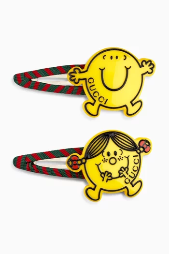 x MR. MEN™ LITTLE MISS™ Web Hair Clips, Set of 2