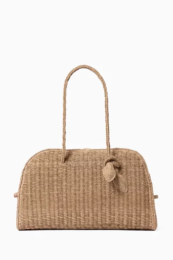 Medium Turismo Tote Bag in Raffia