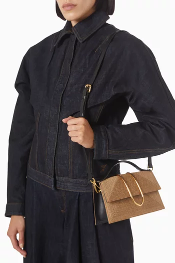 Le Grand Bambino Tote Bag in Raffia
