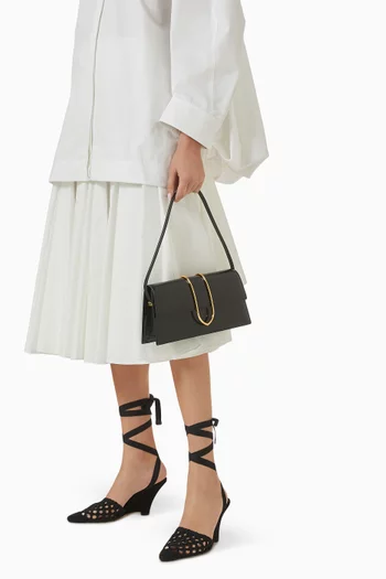 Medium Le Bambino Long Shoulder Bag in Leather