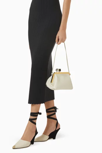 Le Berlingot Clutch In Croc-embossed Leather