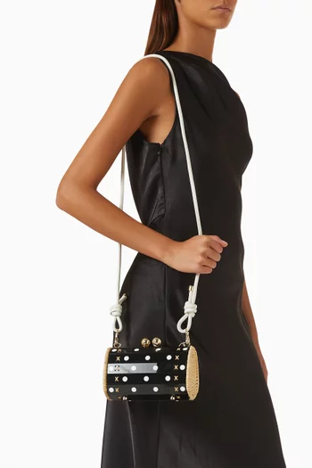 Petit Boaba Clutch in Acrylic & Wicker