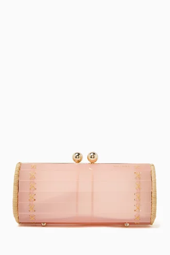 Baoba Clutch Bag in Acrylic & Wicker
