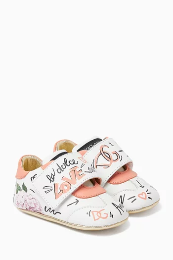 Doodled Sneakers in Leather