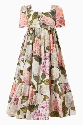 Floral Midi Dress in Cotton