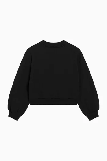 DG-patch Sweatshirt in Cotton-fleece