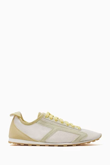The Tennis Sneakers in Mesh & Suede