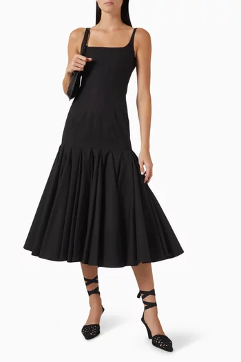 La Robe Agave Midi Dress in Poplin