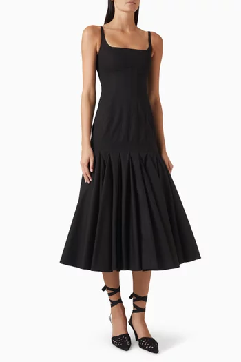 La Robe Agave Midi Dress in Poplin