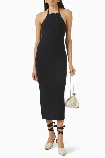 La Robe Maille Tablier Dress in Viscose Blend