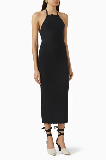 La Robe Maille Tablier Dress in Viscose Blend