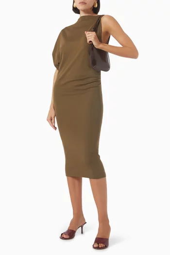 La Robe Drap Dress in Cotton Poplin