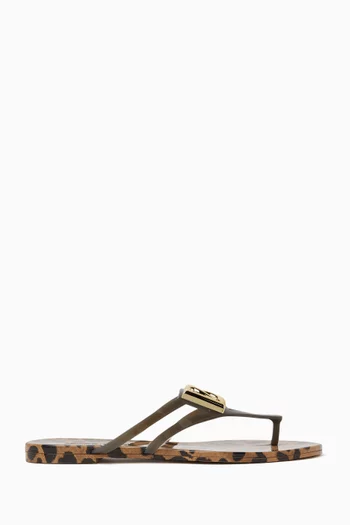 Floral Logo Flip-flops in Rubber