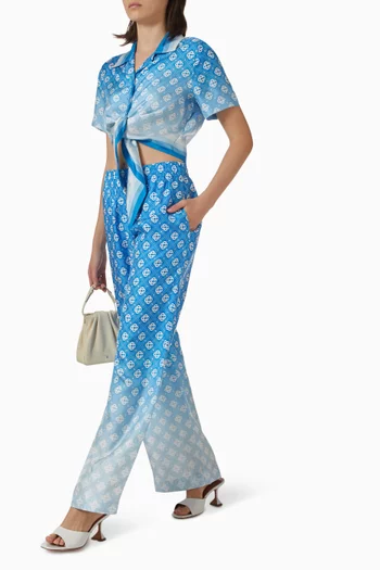 Gradient Monogram Pants in Silk