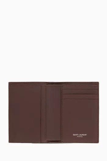 Tiny Cassandre Credit Card Wallet in Eel Leather
