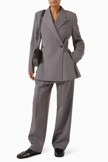 Front-pleat Pants in Wool Gabardine