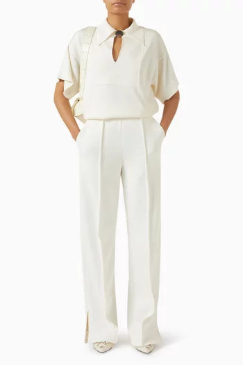 Wide-leg Pants in Technical Cotton