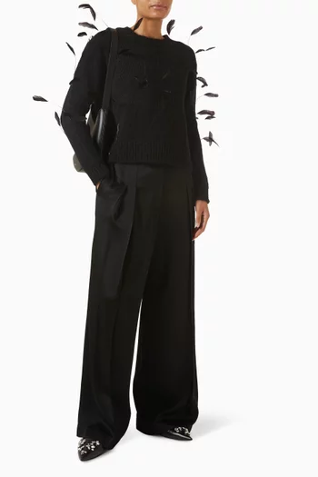 Pleated Wide-leg Pants