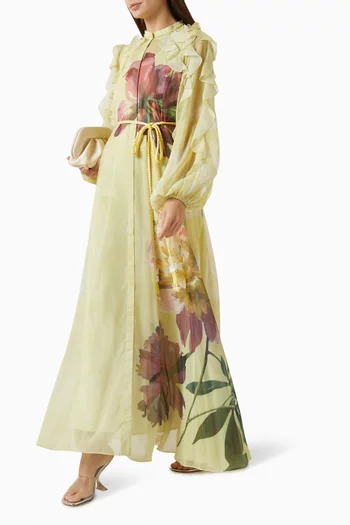 Loomflower Belted Dress in Chiffon