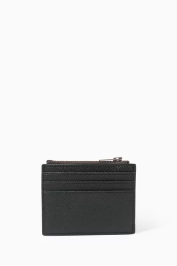 New Zipper Card Holder in Leather