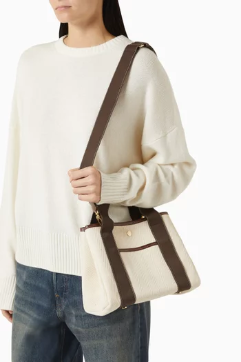 Small Traversee Pocket Tote Bag in Canvas