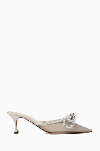 Double-bow 65 Mules in Mesh