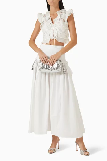 Nayana Crop Top in Guipure Lace