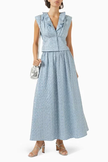 Sequin-embellished Skirt in Lyocell