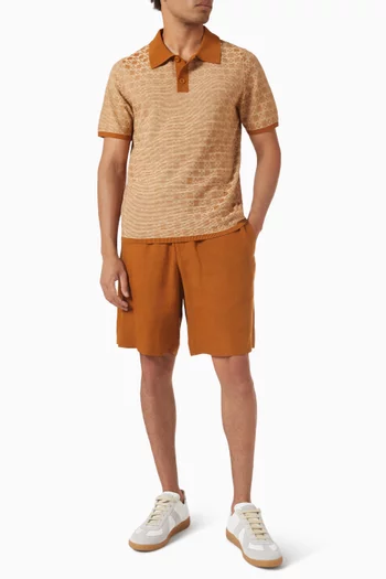 Elastic Waist Shorts in Linen