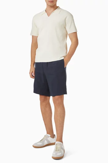 Elastic Waist Shorts in Linen