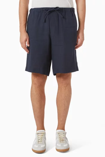 Elastic Waist Shorts in Linen