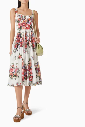 Flowe-print Dress in Cotton