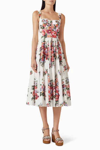 Flowe-print Dress in Cotton