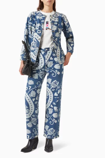 Amara  Printed Denim in Jeans