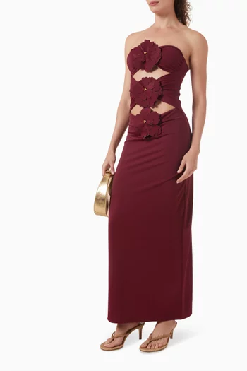 Maia Floral-applique Dress