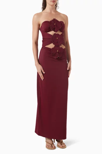 Maia Floral-applique Dress
