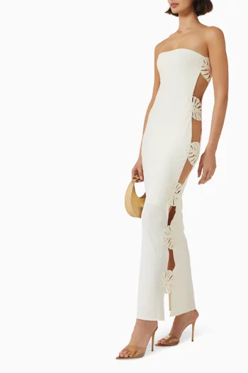 Hoja Rota Maxi Dress in Stretch Nylon